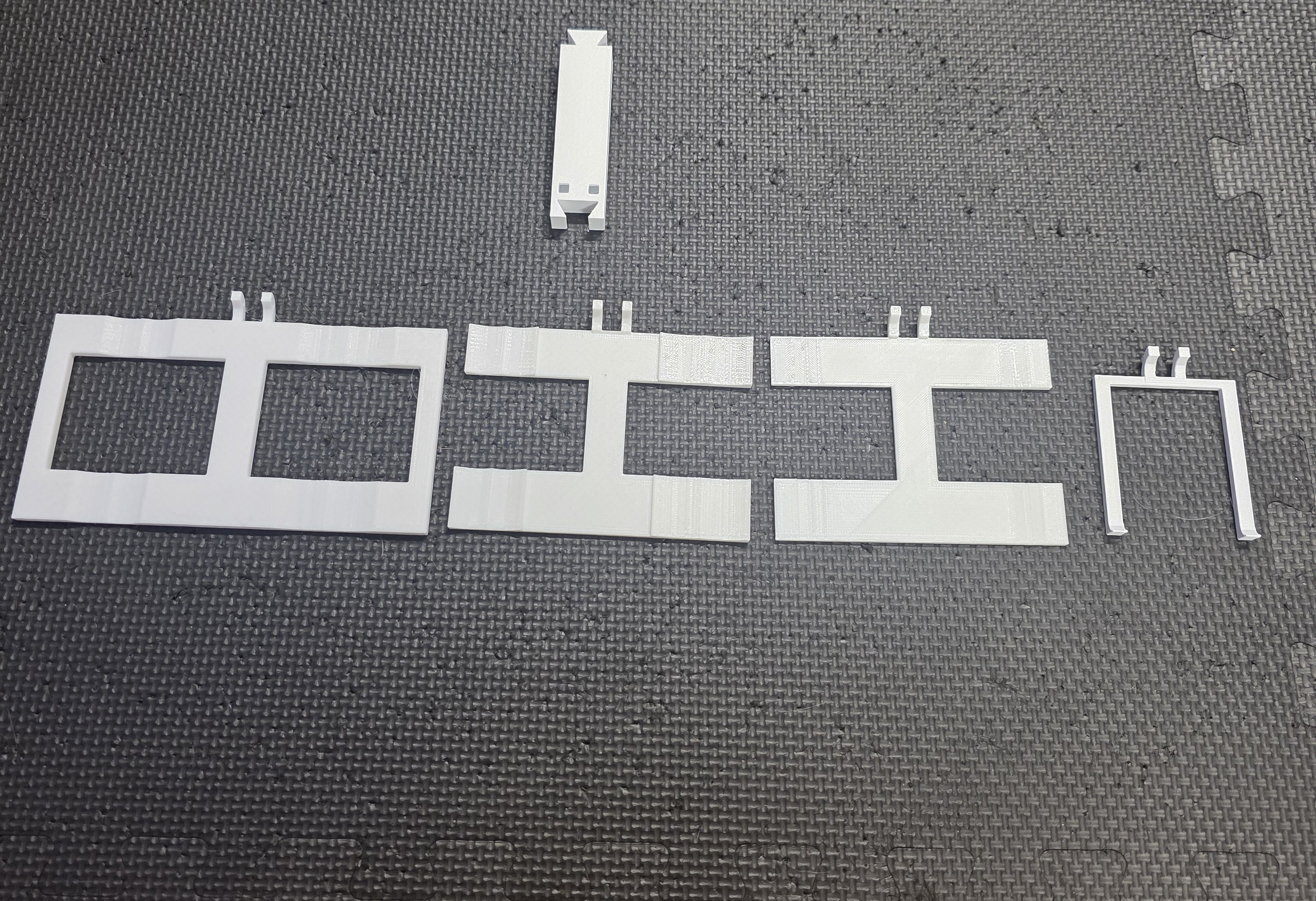 3D printed platform versions laid out